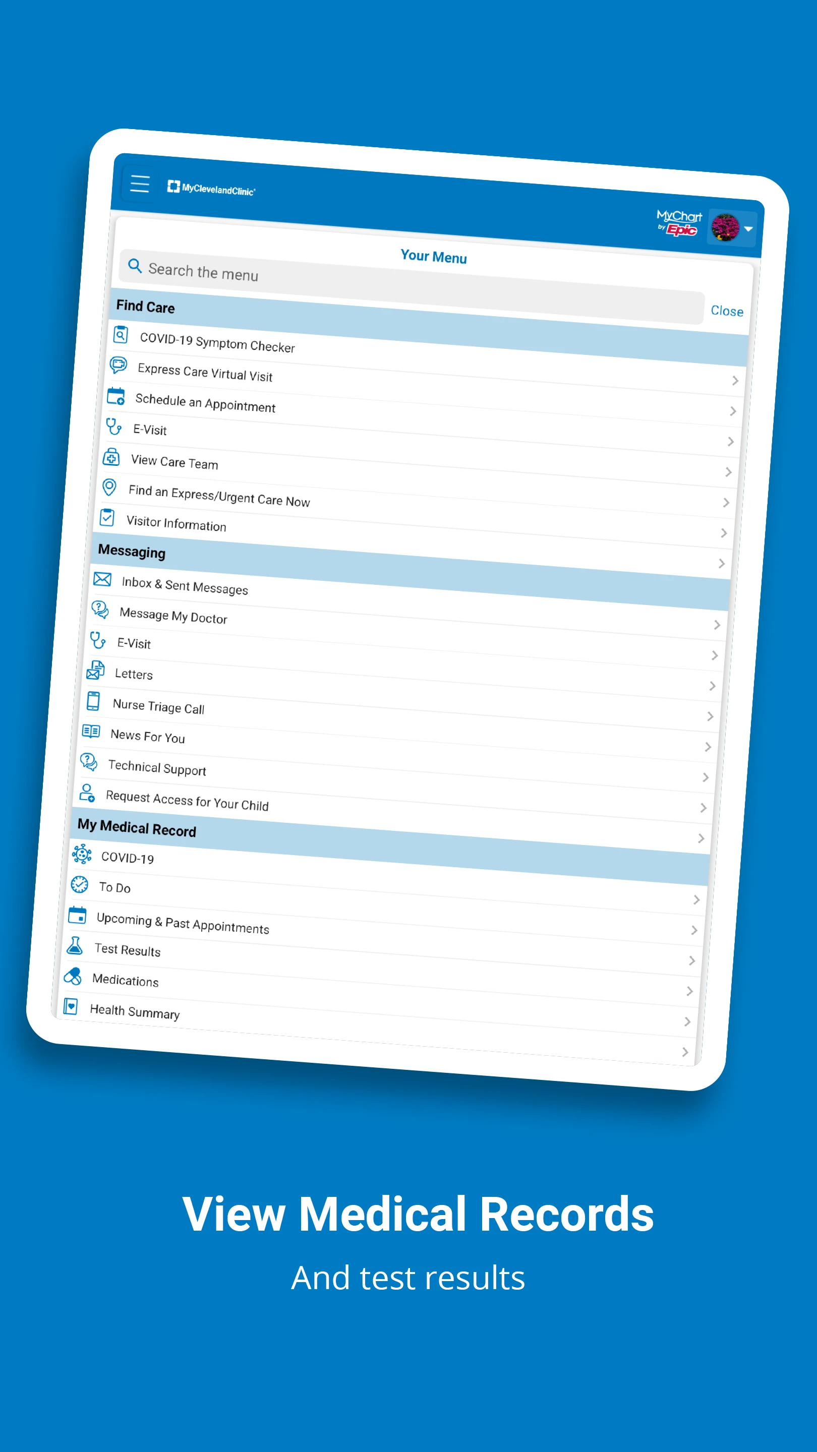MyClevelandClinic® screenshot